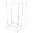 Wardrobe double door with 1 drawer and Lots of Hanging Space